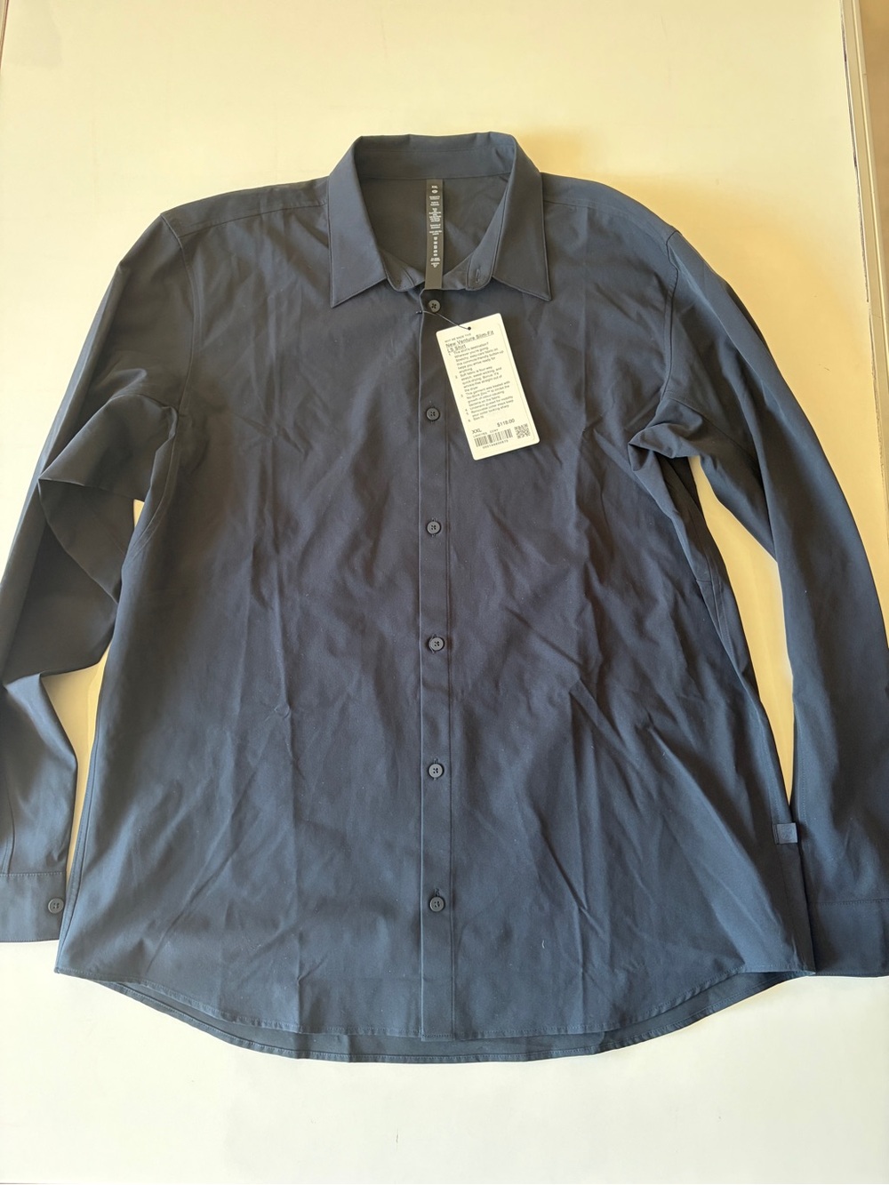 New Lululemon Venture Slim-Fit Long-Sleeve Shirt navy blue size men’s XXL